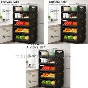 Metallic 5-Layer Storage Rack