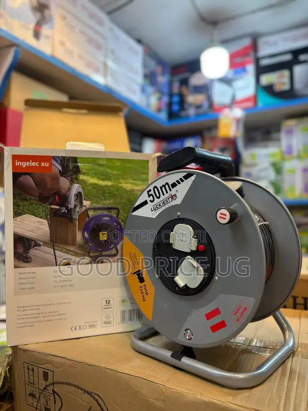 Luckiestar 50m Heavy Duty Cable Reel - 1