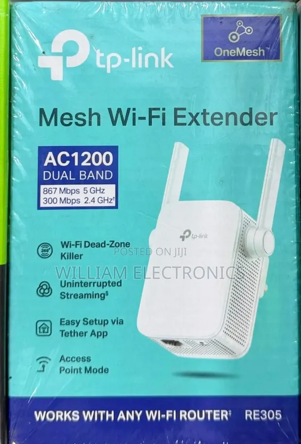 TP-Link AC1200 Mesh Wi-Fi Range Extender - 1