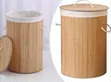 Natural Bamboo Laundry Hamper with Lid - 1