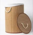 Natural Bamboo Laundry Hamper with Lid - 2