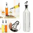 2 Pcs Glass Oil Bottles & Dispensers (500ml Each) - 1