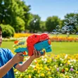 Colorful 2-in-1 Dinosaur Bubble & Water Gun - 2