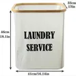 Versatile Collapsible Laundry Hamper with Wooden Rim - 2