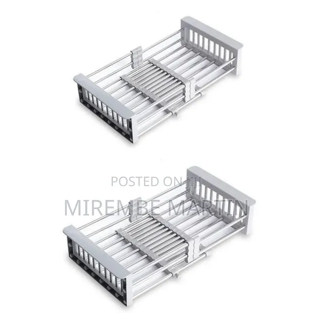 Retractable Over-the-Sink Dish Drying Rack - Multicolor - 1