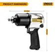 Ingco 1/2" Air Impact Wrench - 3