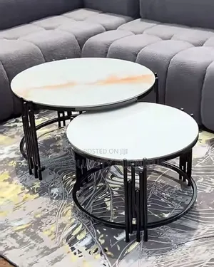 Space Saving Marble Plated Center Tables