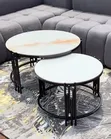 Space Saving Marble Plated Center Tables - 1