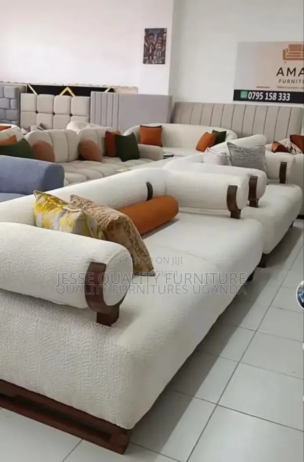 Modern Low Back Turfed Sofa - Brand New - 1