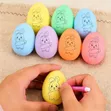 Set of 12 Hand-Painted Plastic Easter Eggs with 6 Colour Pens - 3