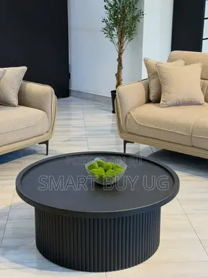 Brand New Circular Center Table - Black Matte Wood