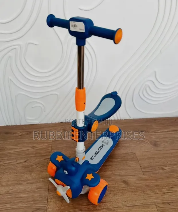 Multifunctional Toddler Kick Scooter - Blue - 1