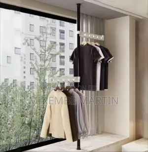 Wall-Mounted Foldable Clothes Rack - Multicolor