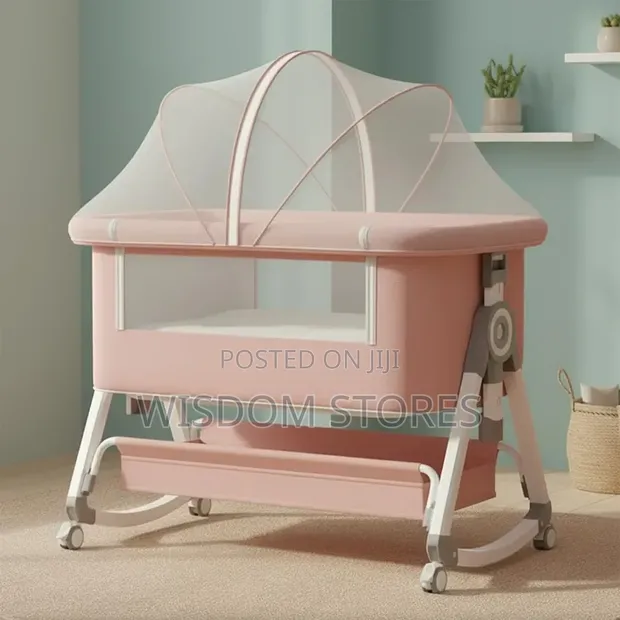StarAndDaisy Baby Cot with Wheels - 1