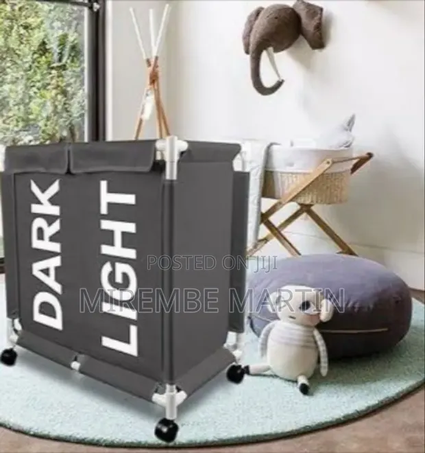 Dual Section Rolling Laundry Hamper / Sorter - Multicolor - 1