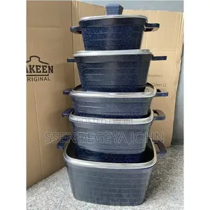 10-Piece Square Non-Stick Die-Cast Aluminum Pot Set