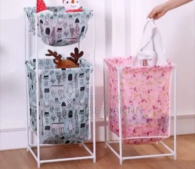 Collapsible Fabric Laundry Hamper with Sturdy Frame - 1
