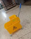 Mop Bucket with Wringer Trolley and Metal Handle - 4