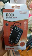 10000mAh Fast Charging 4-Way Powerbank with Light - Black - 1
