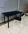Black Foldable Table + 1 Armless Chair - 2