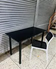 Black Foldable Table + 1 Armless Chair - 3