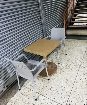 1 Square Table + 2 Cappuccino Chairs