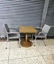 1 Square Table + 2 Cappuccino Chairs - 3