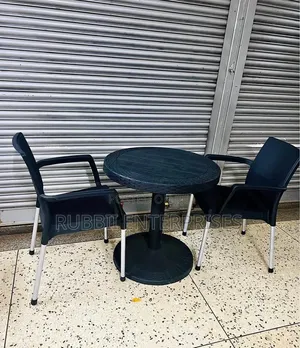 1 Black Plastic Chair + 2 Cappuccino Black Chairs