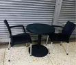 1 Black Plastic Chair + 2 Cappuccino Black Chairs - 4
