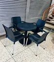 1 Black Round Table + 4 Cappuccino Black Chairs - 3