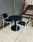 Round Table + 2 Armless Executive Chairs - 2