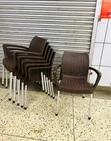 Brown Plastic Woven Chairs - 1