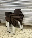 Brown Plastic Woven Chairs - 4