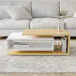 Brand New Rectangular Center Table - Multicolored Wood - 1