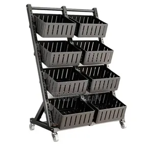 4 Layer Double Fruit Display Rack