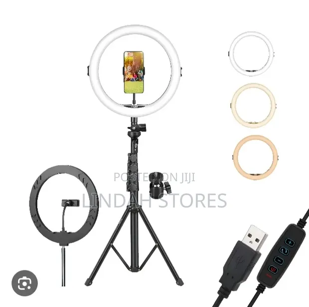 10 Inch LED Ring Light with Tripod - 1