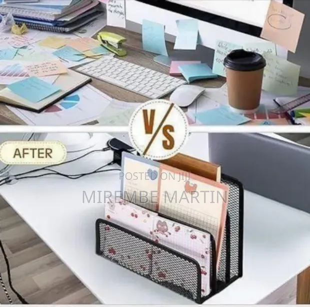 Professional Mesh Desk Organizer and Mail Sorter - 1
