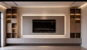 Beautiful Plain TV Backwall - Interior Design Service