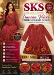 Luxury Iranian Velvet Gown - Red - 2