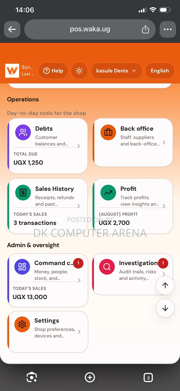 wakaPOS - Free Pilot POS System - 1