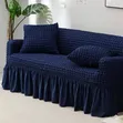 Navy Blue Two-Seater Sofa Cover - 1