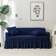Navy Blue Two-Seater Sofa Cover - 2