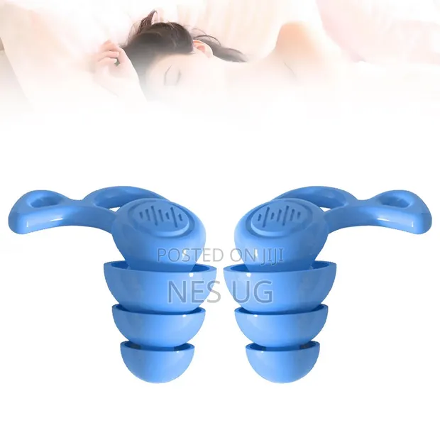 1 Pair Reusable Ear Plugs for Noise Cancellation - Blue - 1