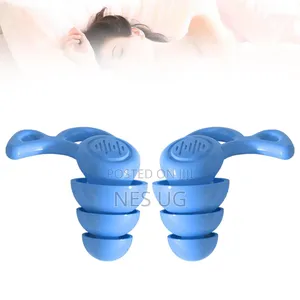 1 Pair Reusable Ear Plugs for Noise Cancellation - Blue