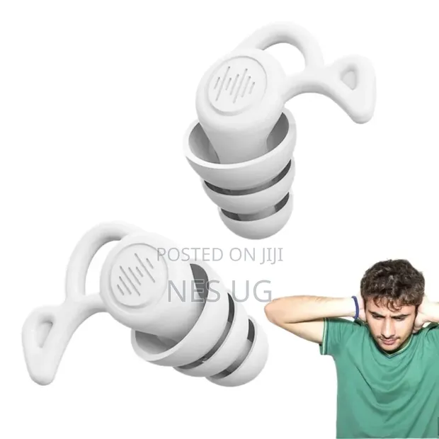 1 Pair Reusable Noise Cancelling Ear Plugs - White - 1