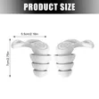 1 Pair Reusable Noise Cancelling Ear Plugs - White - 5