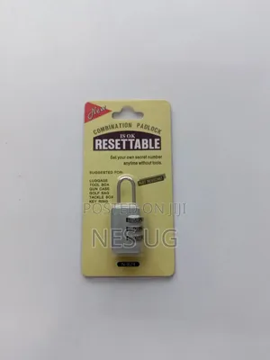 New Resettable 3-Digit Combination Padlock - Silver