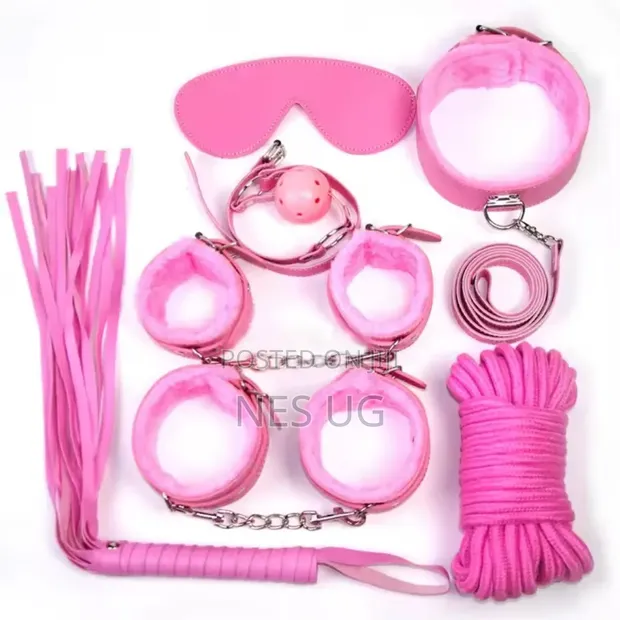 7-Piece BDSM Bondage Kit for Couples - Pink - 1