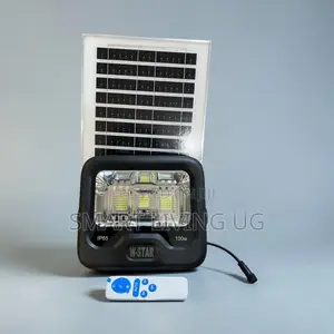 W-Star 100W LED Solar Flood Light with Remote & Panel