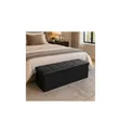 110cm Leather Ottoman with Storage - 2